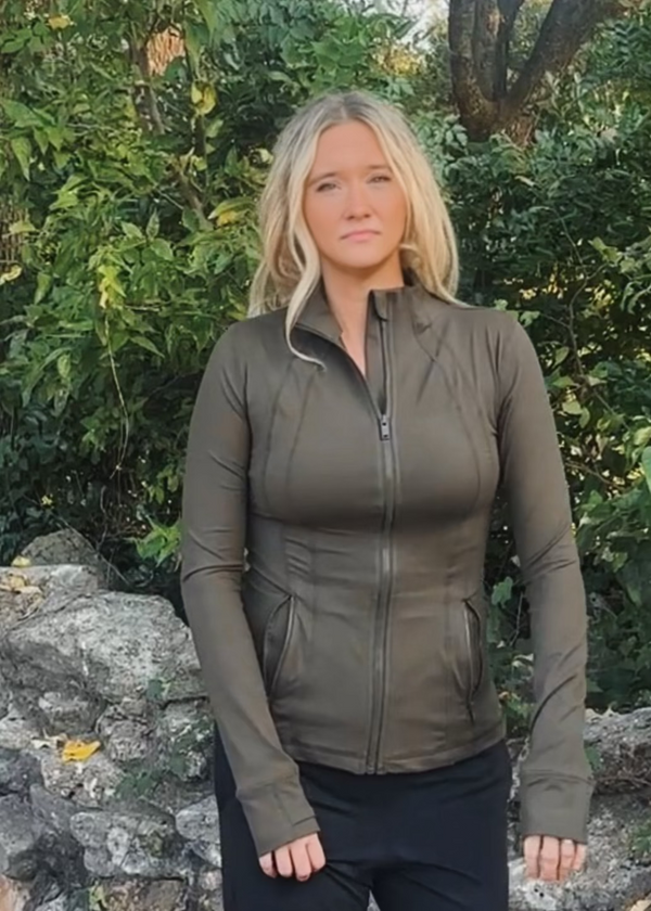 Riley Super Soft Running Jacket-Olive