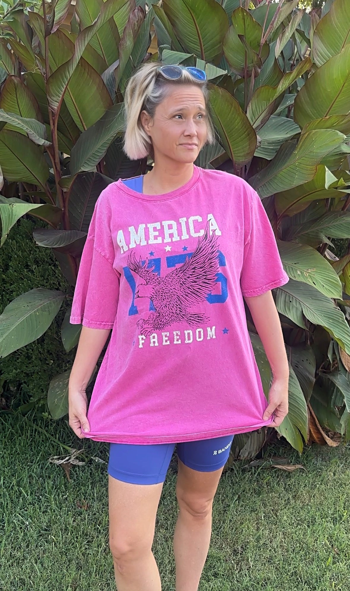 Liberty 1776 Tee- Washed Magenta