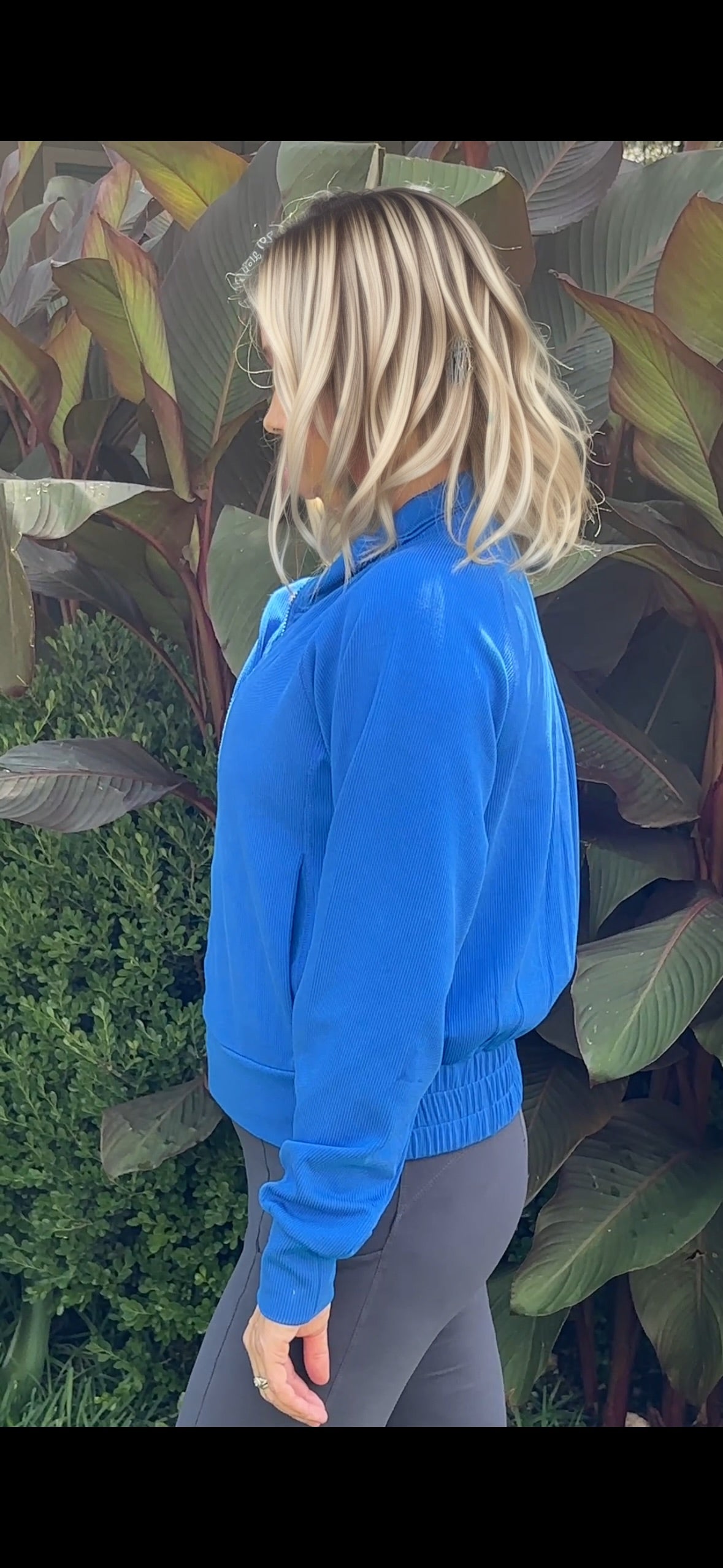Tempo Ribbed Jacket-DEEP INDIGO