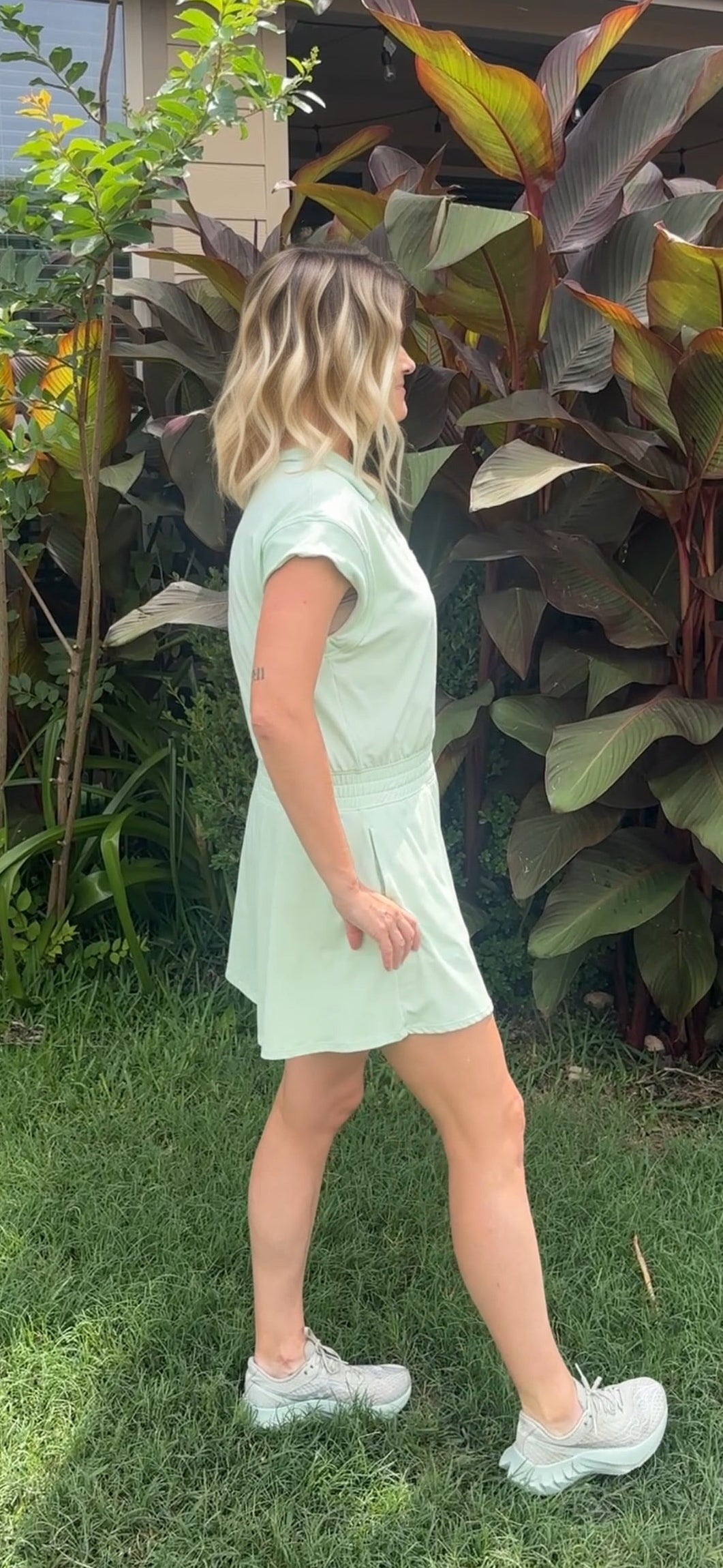 Oaklynn Short Sleeve Romper in Mist