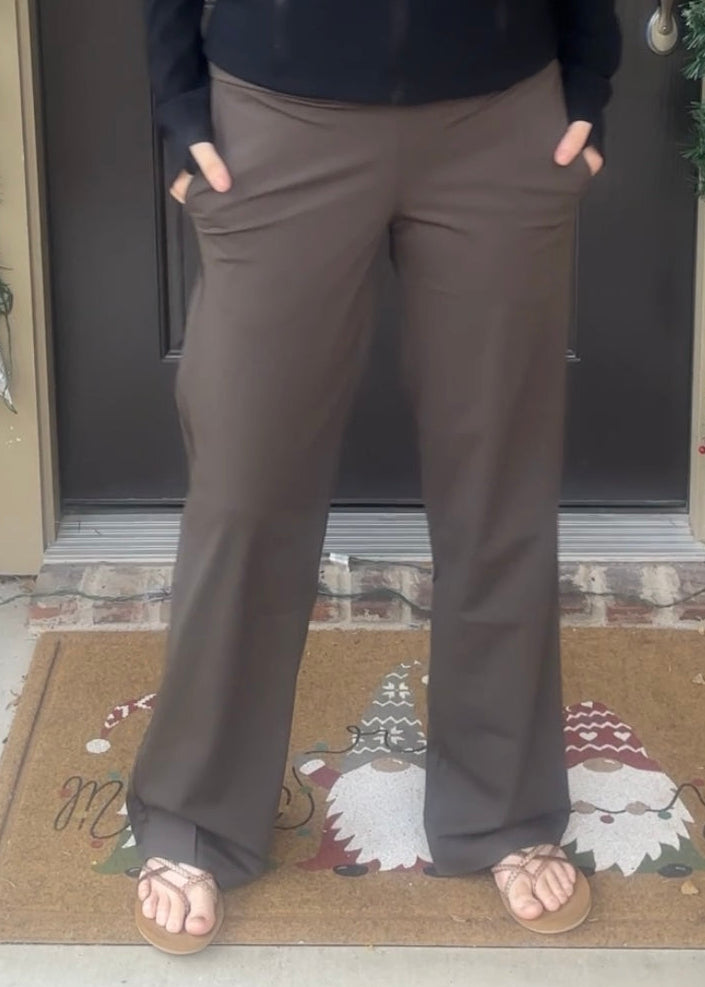 April Nylon Pocket Pants-Dark Olive