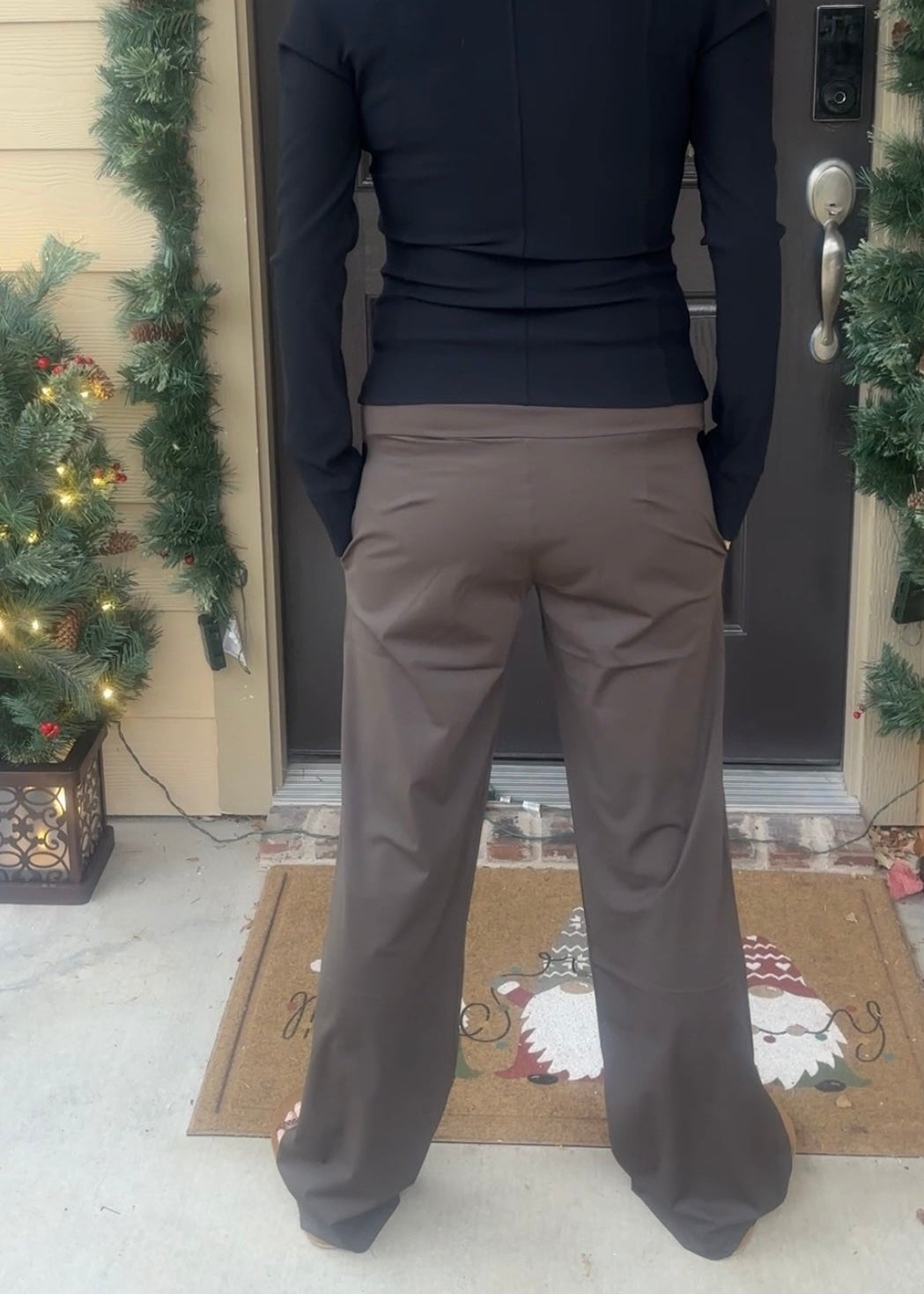 April Nylon Pocket Pants-Dark Olive