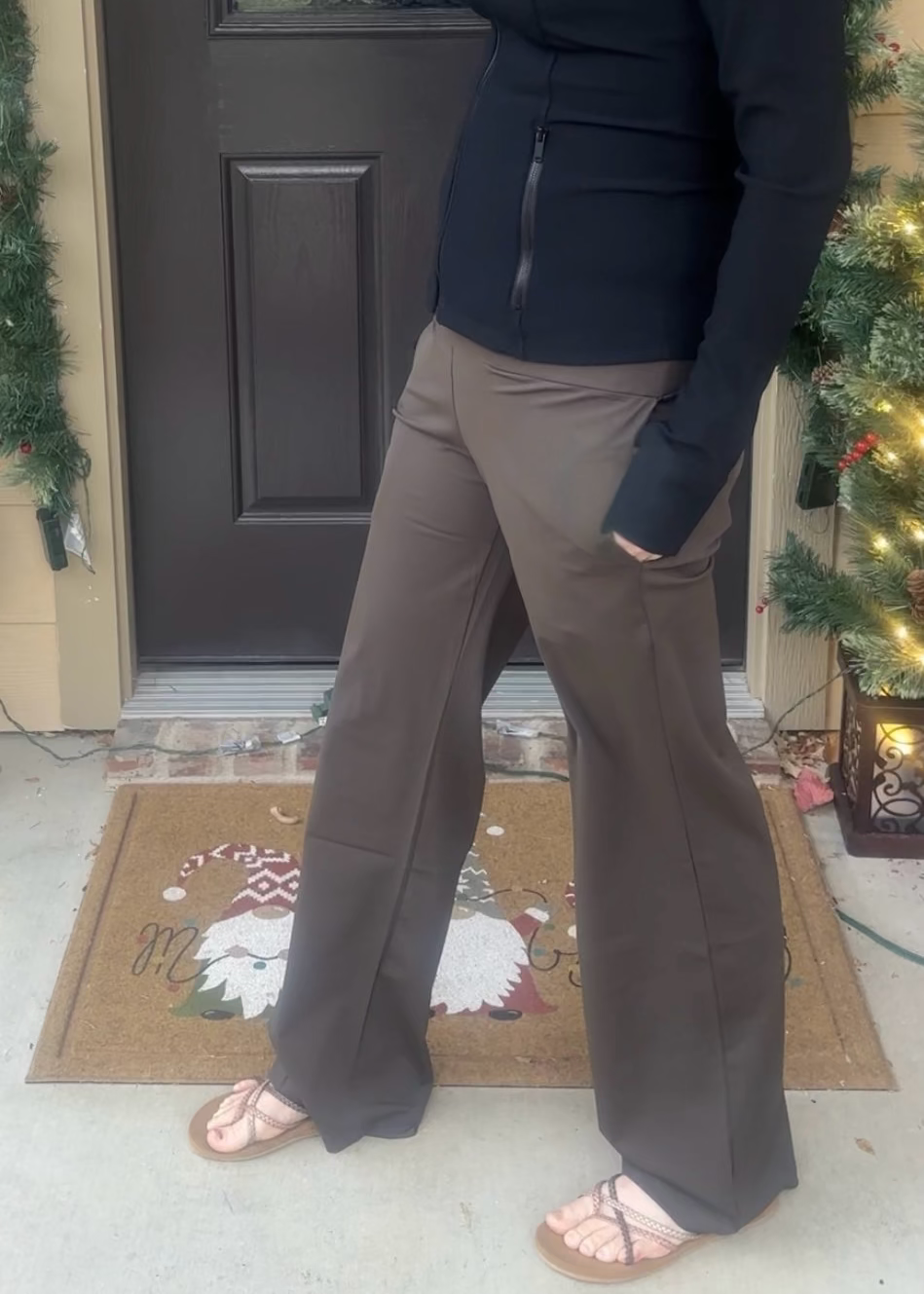 April Nylon Pocket Pants-Dark Olive