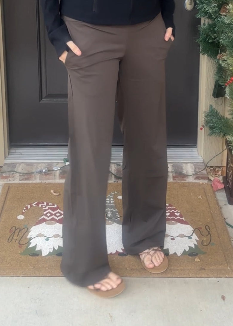 April Nylon Pocket Pants-Dark Olive