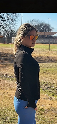 Ava Ribbed Running Jacket-Black