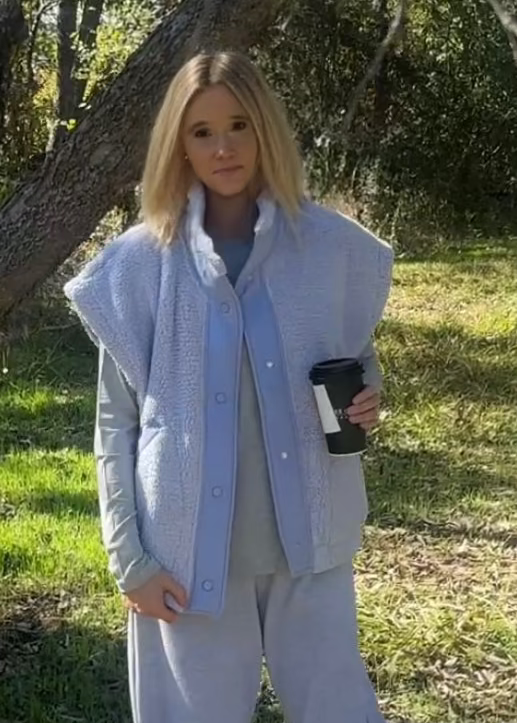 Baxter Sherpa Vest- Blue Lavender