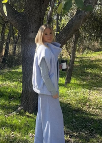 Baxter Sherpa Vest- Blue Lavender