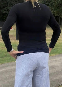 Brandy Long Sleeve Jersey Tee-Black