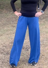 Brooke Wide Leg Lounge Pants-Dark Royal
