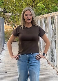 Brooklyn Fitted Tee-Chocolate