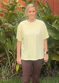 Emmalee Relaxed Fit Tee-Popcorn