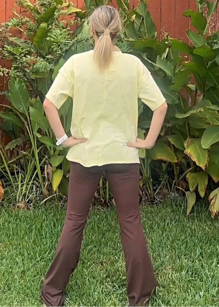 Emmalee Relaxed Fit Tee-Popcorn