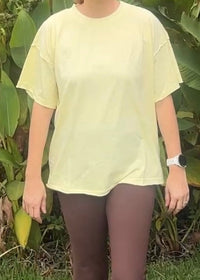 Emmalee Relaxed Fit Tee-Popcorn