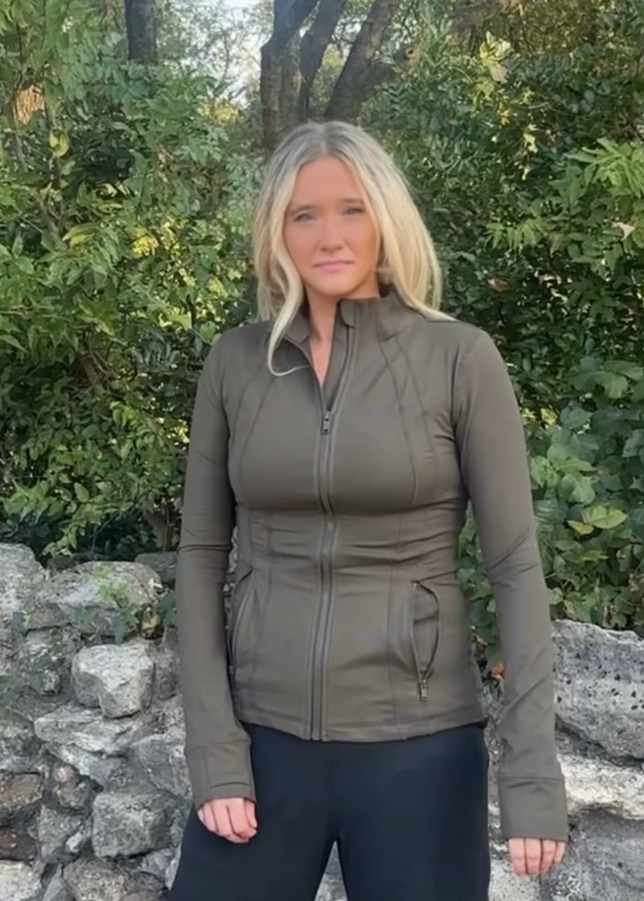 Riley Super Soft Running Jacket-Olive