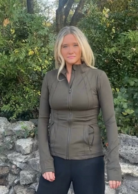 Riley Super Soft Running Jacket-Olive