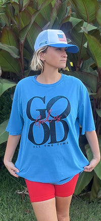 God is Good Tee-DUSTY BLUE