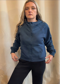 Holly Full-Zip Hoodie Jacket- Lt. Navy