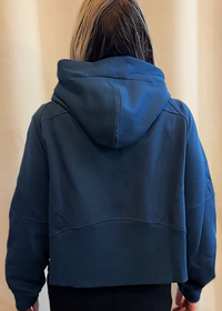 Holly Full-Zip Hoodie Jacket- Lt. Navy