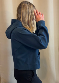 Holly Full-Zip Hoodie Jacket- Lt. Navy