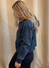 Holly Full-Zip Hoodie Jacket- Lt. Navy
