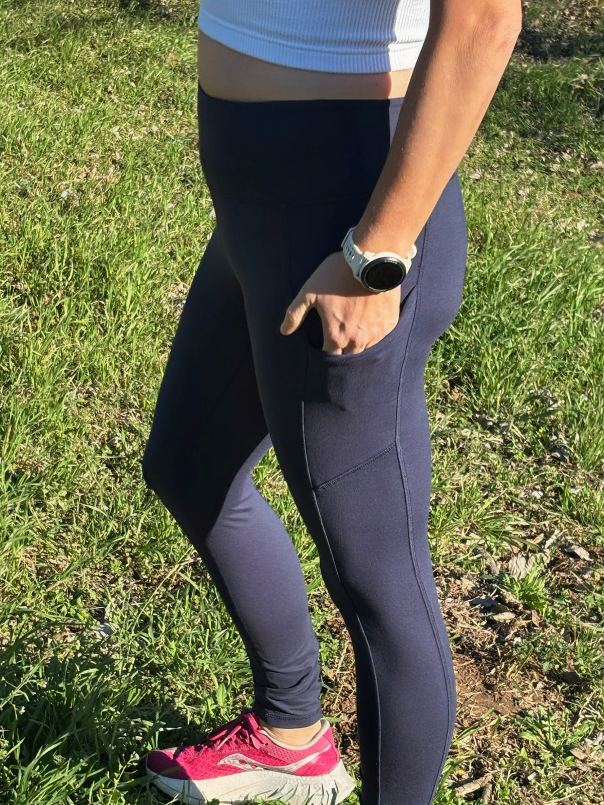 Logan Pocket Leggings-NAVY
