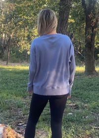 Jetty Thermal Knit Pullover-Cornflower