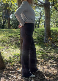 Jill Pocket Pants-Charcoal