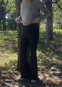 Jill Pocket Pants-Charcoal