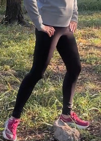 Kyle High Waist Ribbed Leggings-Black