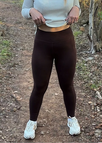 Logan Pocket Leggings-Chocolate