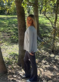 Maggie Long Sleeve Tee-Grey