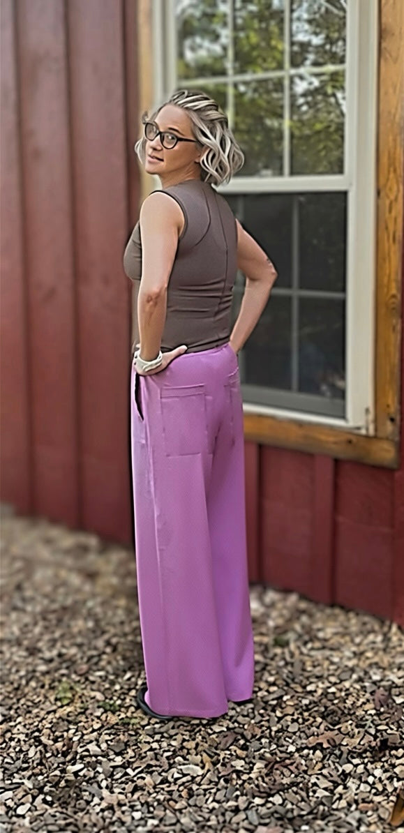 Puckett Pants- Mulberry