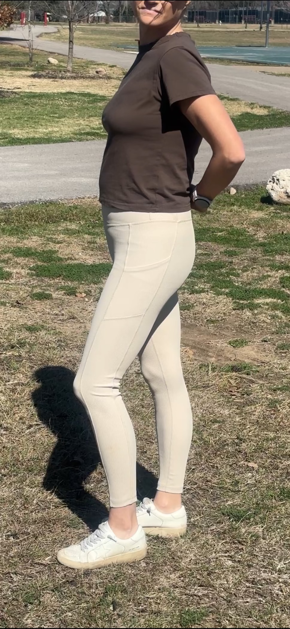 Podium Ribbed Leggings with Pockets-SHELL