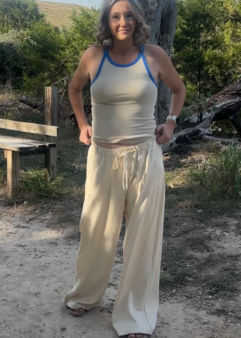 Sable Drawstring Lounge Pants-Buttercream