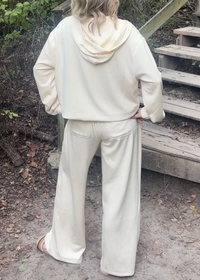 Sable Drawstring Lounge Pants-Buttercream
