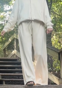 Sable Drawstring Lounge Pants-Buttercream
