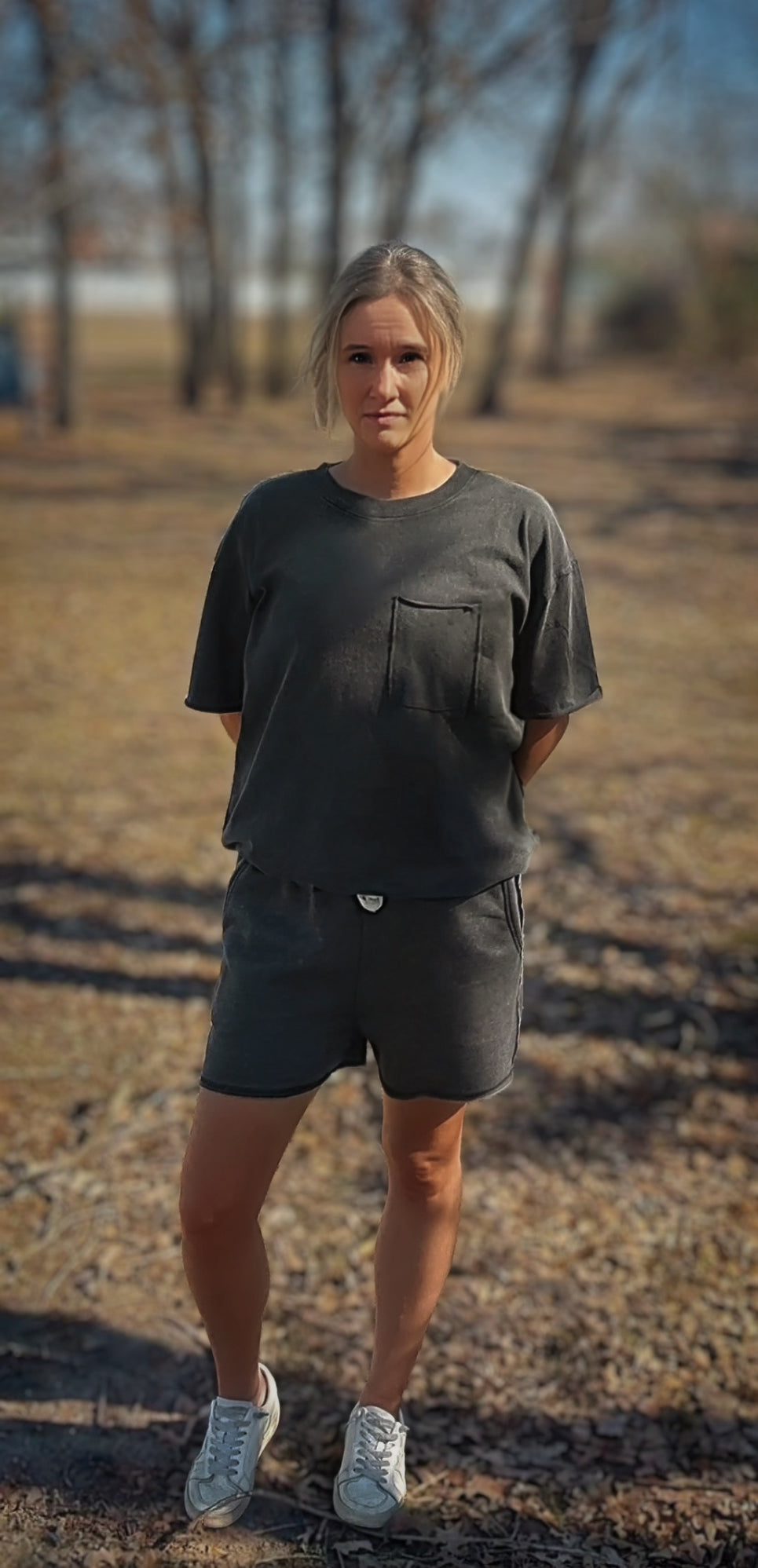 Sideline Mineral Wash Tee-FADED BLACK