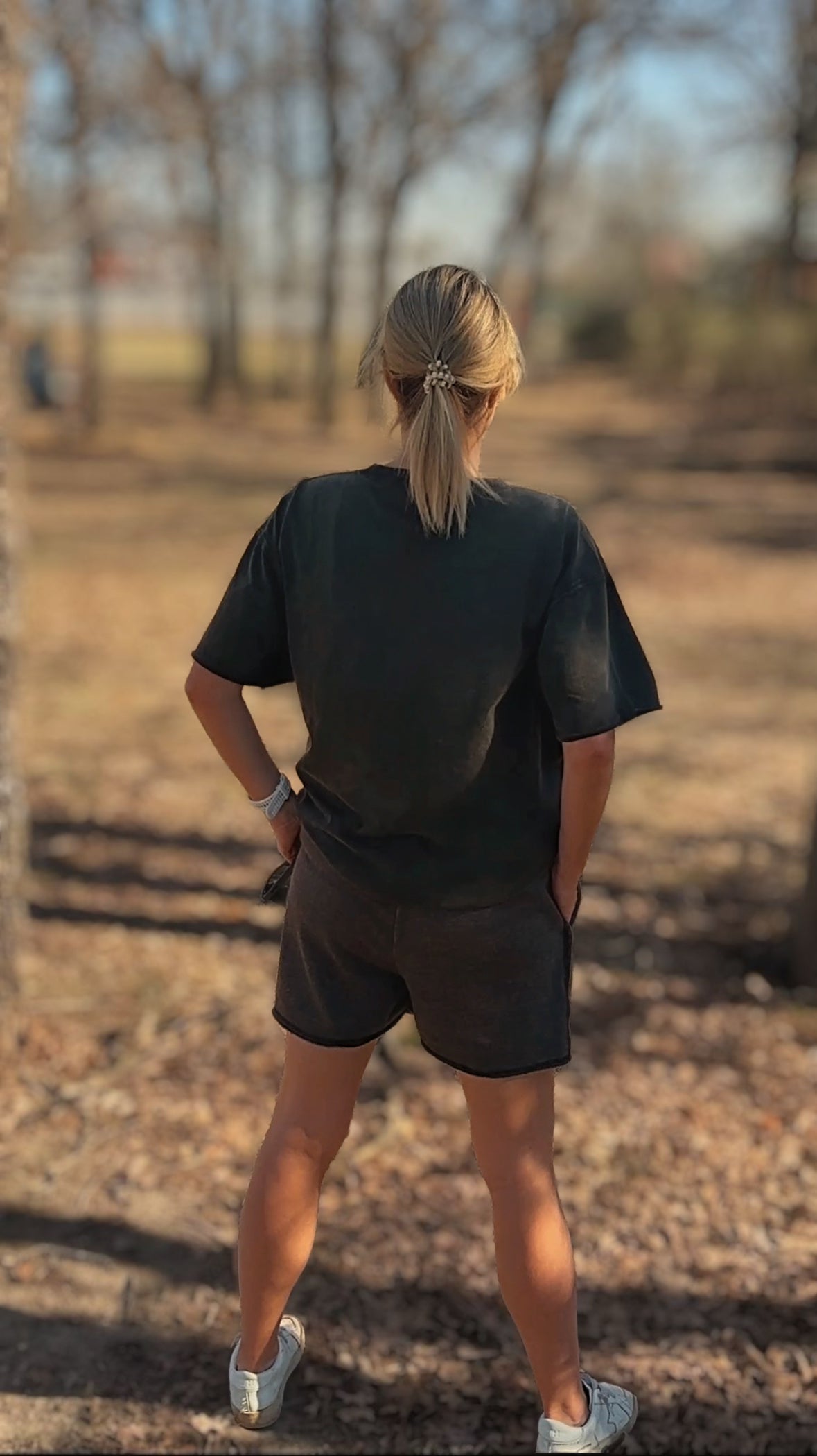 Sideline Mineral Wash Shorts-FADED BLACK