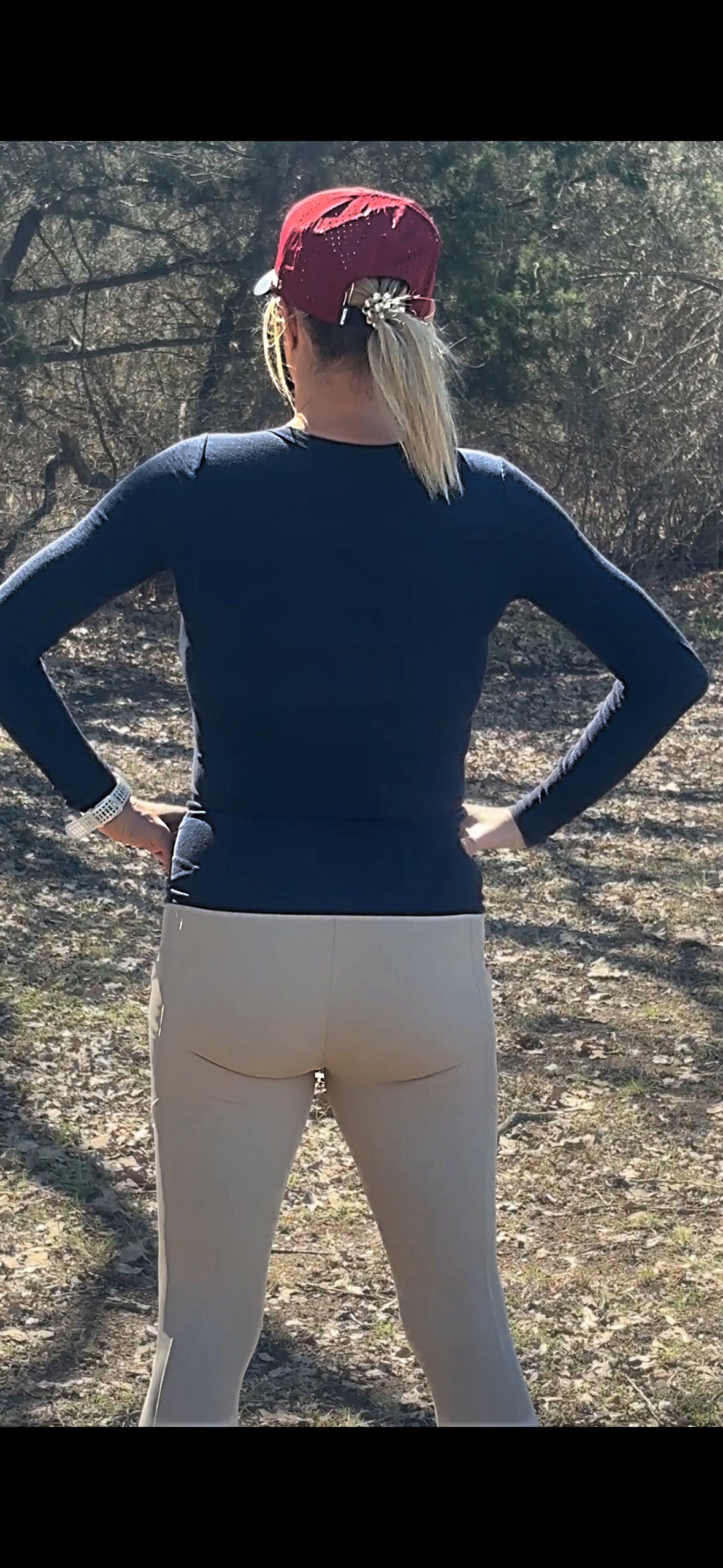 Willow LS Ribbed Top-Navy