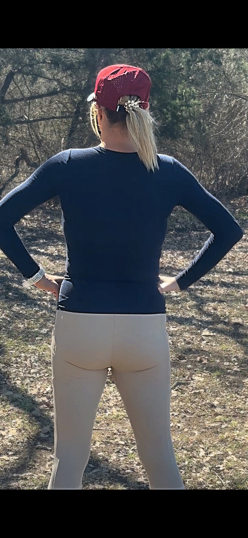 Willow LS Ribbed Top-Navy