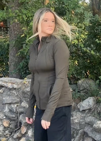 Riley Super Soft Running Jacket-Olive